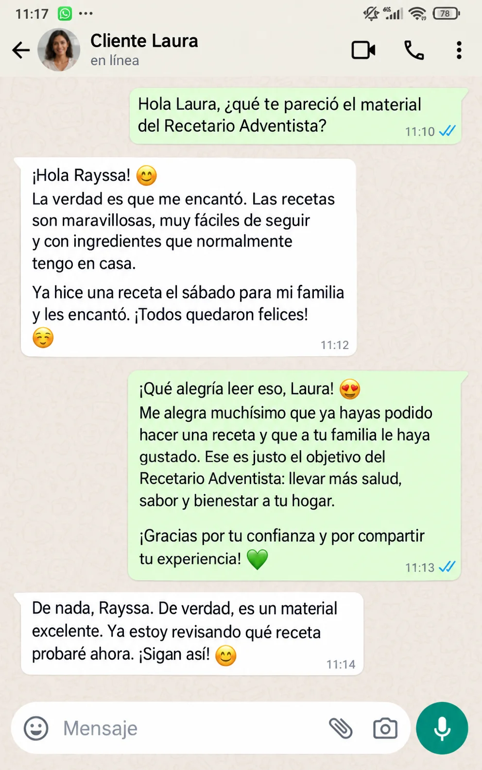 Testimonio de cliente Laura